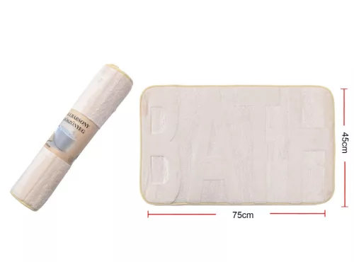 SZŐNYEG FÜRDŐSZOBAI 75X45CM BÉZS