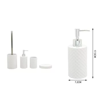 SZAPPANADAGOLÓ KERÁMIA, FEHÉR, 7,2X11,6/17,5CM