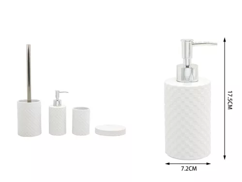 SZAPPANADAGOLÓ KERÁMIA, FEHÉR, 7,2X11,6/17,5CM