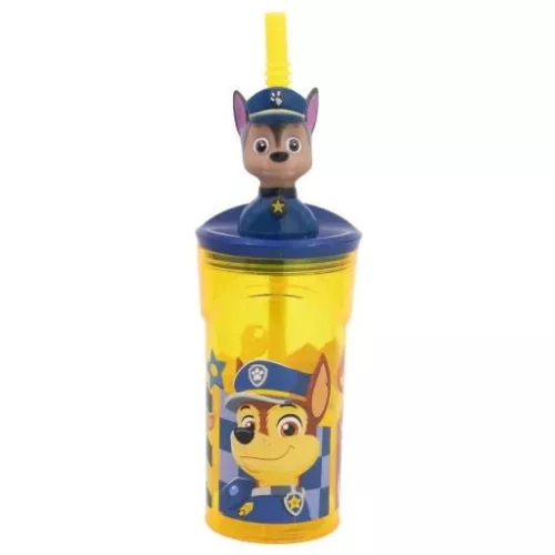 KULACS MŰA. 360ML SZÍVÓSZÁLAS 3D PAW PATROL