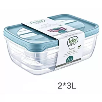 TÁROLÓ DOBOZ SZETT 2DB-OS MŰA. 3L