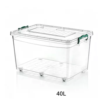 TÁROLÓ DOBOZ KEREKEKKEL MŰA. 40L