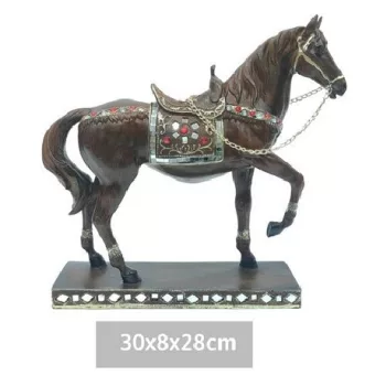 LÓ SZOBOR POLIREZIN 30X8X28CM