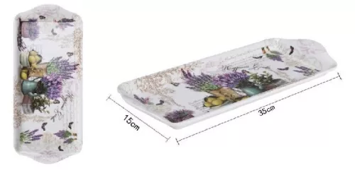 TÁLCA MŰANYAG LEVENDULÁS II. 15*35CM
