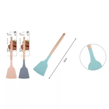 SPATULA SZILIKON + FA 32CM 3F. SZÍN