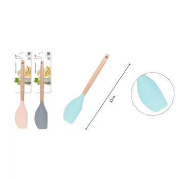SPATULA SZILIKON + FA 32CM 3F. SZÍN