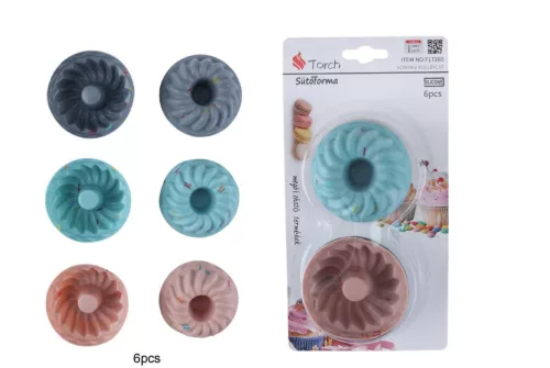 SÜTŐFORMA MUFFIN SZILIKON 6DB-OS