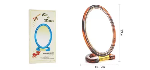 TÜKÖR KÉTOLDALAS BOROSTYÁNSZÍNŰ 15,8*23CM