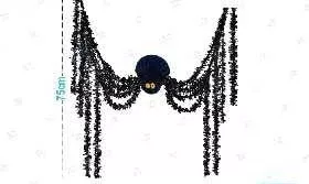 FÜGGŐ PÓK DEKOR FEKETE 75CM HALLOWEEN