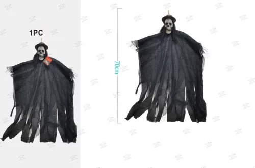 SZELLEM DEKOR FEKETE 70CM HALLOWEEN