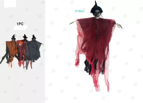 FÜGGŐ DEKOR SZELLEM HANGGAL 55X60CM HALLOWEEN 3F.