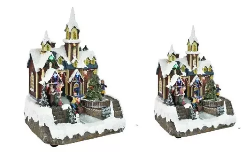 DÍSZ VÁROS KARÁCSONYI 25X14X18CM