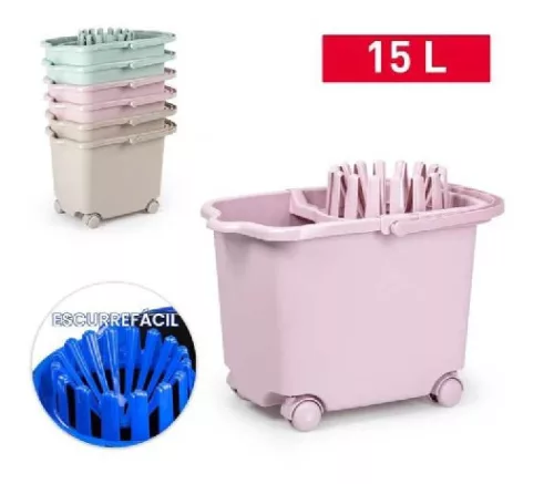 FELMOSÓVÖDÖR GURULÓS SZÜRKE 15L