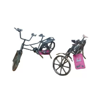 SZOBOR KERÉKPÁR FÉM