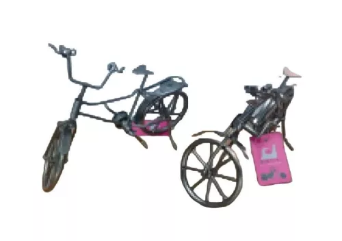 SZOBOR KERÉKPÁR FÉM