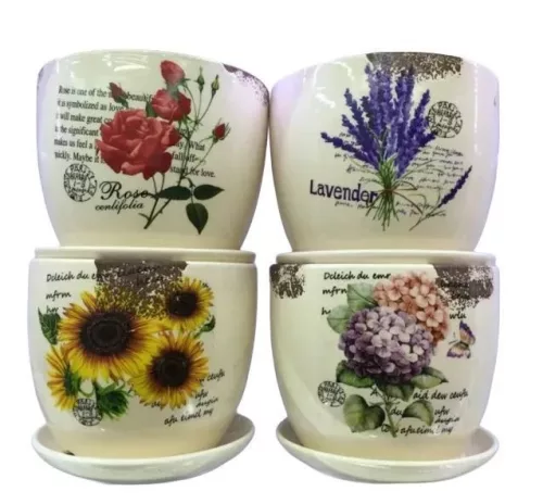 VIRÁGCSERÉP KERÁMIA 12,5X10,5CM