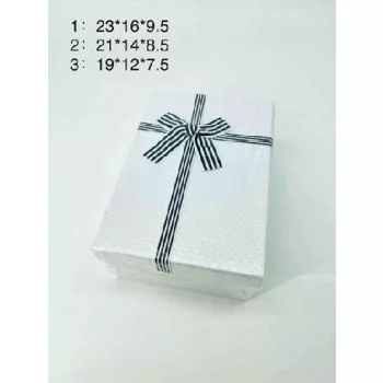 DÍSZDOBOZ SZETT 3R. NAGY:23X16X9,5CM FEHÉR