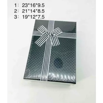 DÍSZDOBOZ SZETT 3R. NAGY:23X16X9,5CM FEKETE