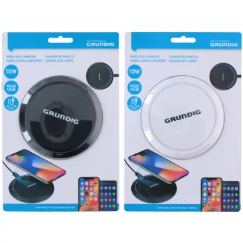   TÖLTŐ VEZETÉK NÉLKÜLI 2FÉLE 10W QI  D10,5XH0,86CM 50GR ABS