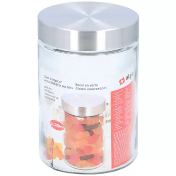 TÁROLÓ ÜVEG TETŐVEL 1,2L 11X17CM