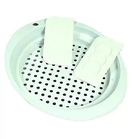 GALUSKASZAGGATÓ SPATULÁVAL (KICSI LYUKÚ: 6MM) BELSŐ ÁTM:21CM KÜLSŐ ÁTM:26CM