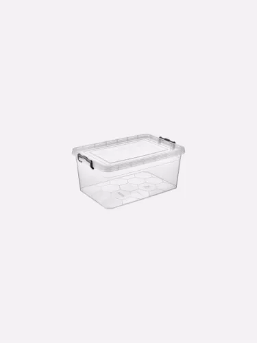 TÁROLÓDOBOZ SZÖGL. MŰA. PATENTZÁRAS TETŐVEL VÍZT. 1,75L "ECO" 10,5*14,2*22CM