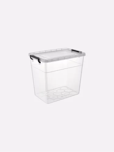 TÁROLÓDOBOZ SZÖGL. MŰA. PATENTZÁRAS TETŐVEL VÍZT. 3,8L "ULTRA" 21*21,8*14CM