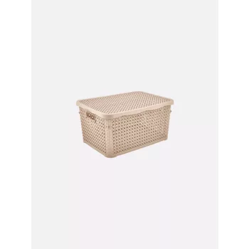   TÁROLÓDOBOZ SZÖGL. TETŐVEL MŰA. 2,5L 4 SZÍN "PEARL" 10*15,5*22CM