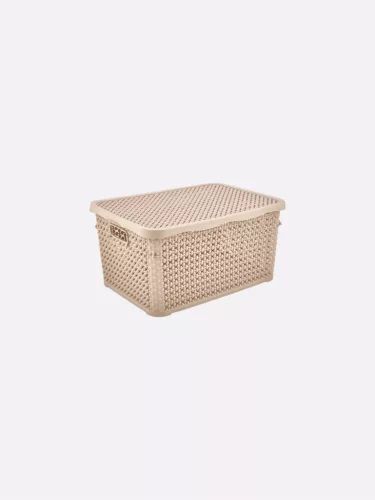 TÁROLÓDOBOZ SZÖGL. TETŐVEL MŰA. 2,5L 4 SZÍN "PEARL" 10*15,5*22CM
