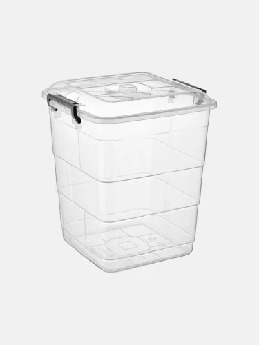 TÁROLÓDOBOZ NÉGYZET ALAKÚ 21L "TETRIS" MŰA.