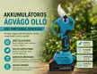 Hayami HA-1040 Akkumulátoros metszőolló digitális kijelzővel 68 V 2 db akksival
