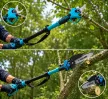 HAYAMI HA-1075 Akkumulátoros 3 az 1-ben kerti mini láncfűrész és metszőolló hosszabbítóval készlet 48 V 2 db akksi
