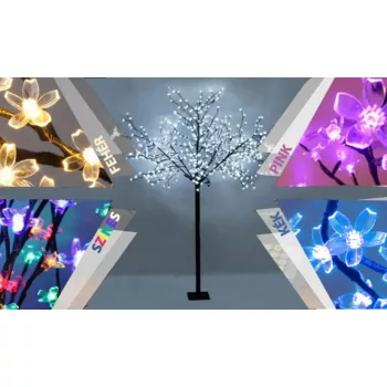   1+1 Sakura LED Fa 120 cm – Dekorációs Világító Fa Választható Színekben