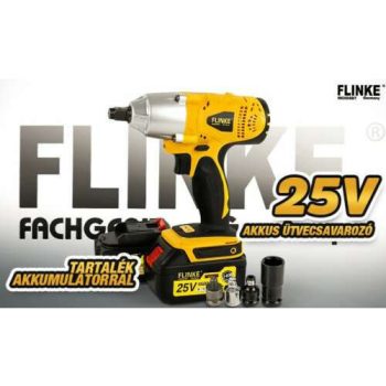 Flinke ütvecsavarozó 2 db akumulátorral 25 V 8 fejjel 