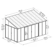 Palram - Canopia Torino 3 x 5,46 télikert antracit