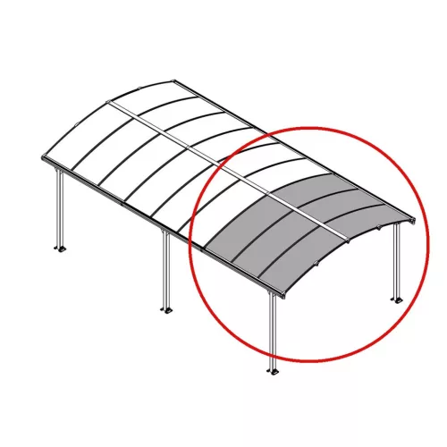 Palram - Canopia Bővítő elem Arcadia kocsibeállókhoz (210 cm)