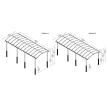 Palram - Canopia Arcadia Alpine Kit 2 db magasító láb Arcadia kocsibeállókhoz