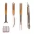 Riwall PRO RBBQ 4W SET 4-részes prémium rozsdamentes acél grilleszköz készlet
