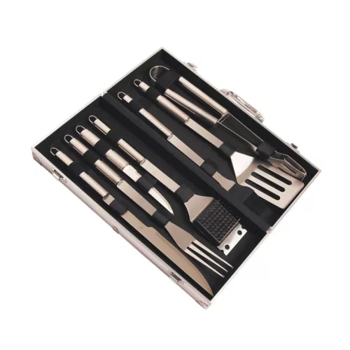 Riwall PRO RBBQ 7S SET 7-részes rozsdamentes acél grilleszköz készlet kofferben