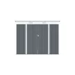 Riwall PRO RMSP 6x8 antracit fém kerti tároló 2,4 x 1,8 m lapostetővel (antracit)