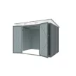 Riwall PRO RMSP 6x8 antracit fém kerti tároló 2,4 x 1,8 m lapostetővel (antracit)