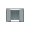 Riwall PRO RMSP 6x8 antracit fém kerti tároló 2,4 x 1,8 m lapostetővel (antracit)