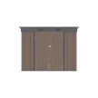 Riwall PRO RMSP 6x8 brown fém kerti tároló 2,4 x 1,8 m lapostetővel (barna)