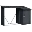 Riwall PRO RMWS 3x9 Anthracite tűzifatároló fészerrel 2,7 x 1,6 m (antracit)
