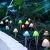 LED-es szolár lámpa - 12 db mini gomba - színes - 28,5 cm x 4 cm