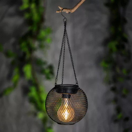 LED-es szolár lámpa - felakasztható - 14,5 x 13,5 cm