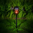 LED-es szolár lámpa - leszúrható / fali / szabadonálló - lángeffekt - 12 sárga LED - 90 x 410 mm