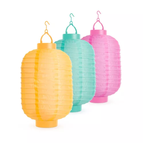 Szolár lampion - 3 színben - hidegfehér LED - 21 cm