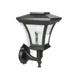 LED-es szolár lámpa - fali - 21 x 21 cm - 8 LED - fekete - melegfehér