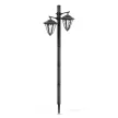 LED-es szolár lámpa - kandeláber - 137 cm - fekete - hidegfehér